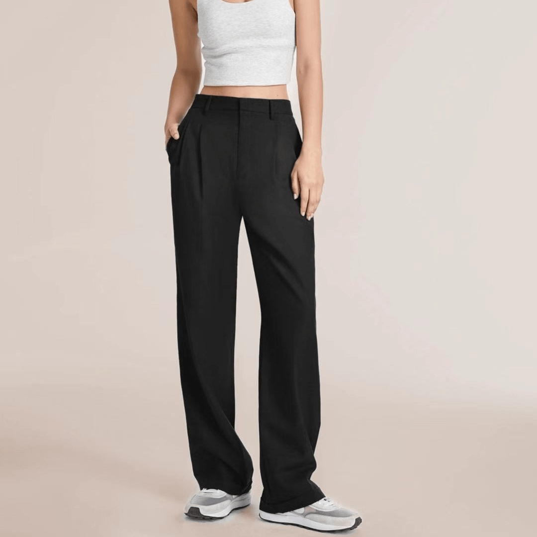 High-Waisted Wide Leg Pants for Women, Comfortable Polyester, Flattering Fit, Versatile Style, Suitable for Business and Formal Events