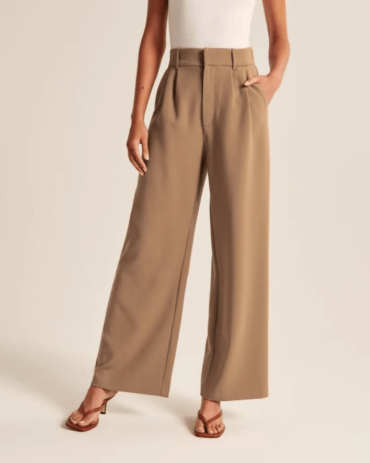 High-Waisted Wide Leg Pants for Women, Comfortable Polyester, Flattering Fit, Versatile Style, Suitable for Business and Formal Events
