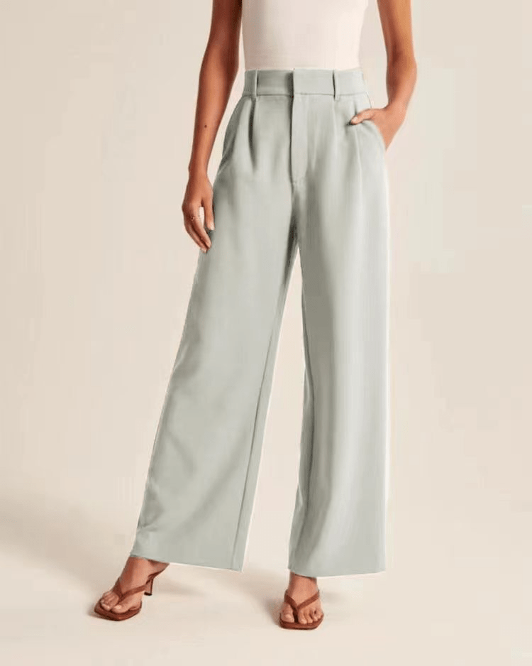 High-Waisted Wide Leg Pants for Women, Comfortable Polyester, Flattering Fit, Versatile Style, Suitable for Business and Formal Events