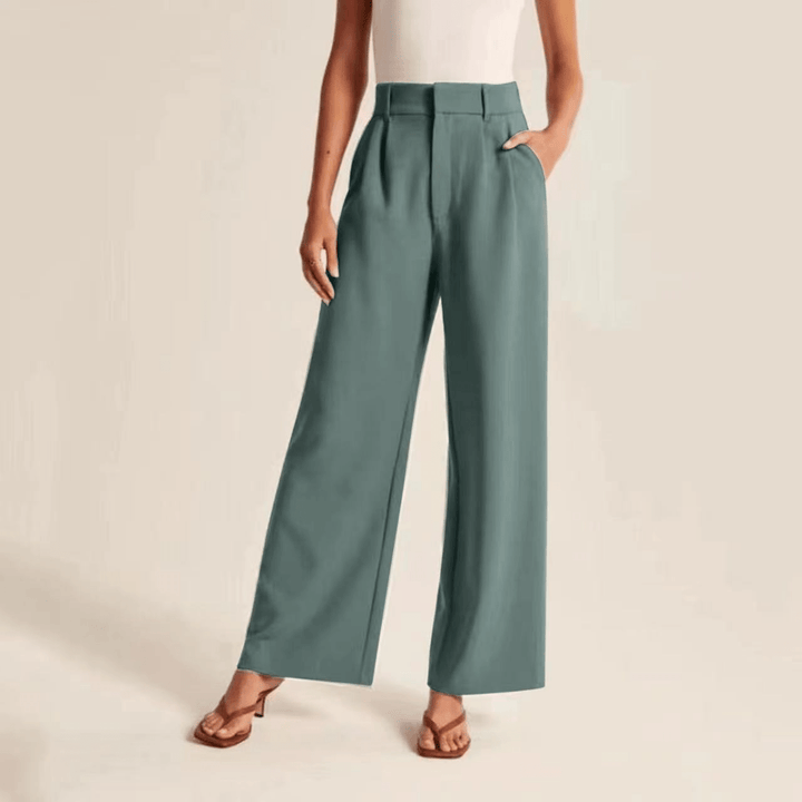 High-Waisted Wide Leg Pants for Women, Comfortable Polyester, Flattering Fit, Versatile Style, Suitable for Business and Formal Events