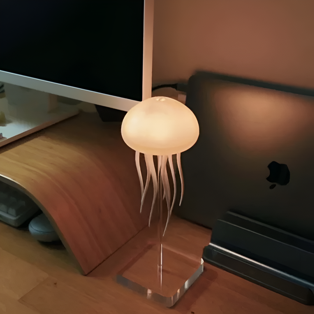 LED Jellyfish Lamp – colour-Changing RGB Voice-Activated Night Light