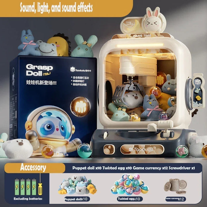 DIY Kids Claw Machine Toy – Coin Operated Arcade Game, Music &amp; Plush Prizes, Xmas Gift