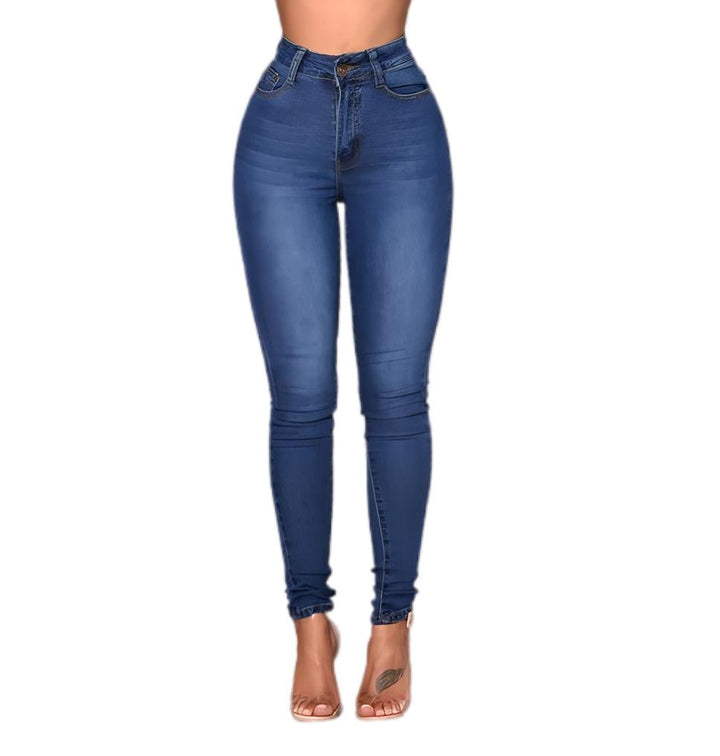 High Waist Skinny Stretch Jeans for Women, Comfortable Fit, Versatile Blue, Black, gray, Sizes XS-XL