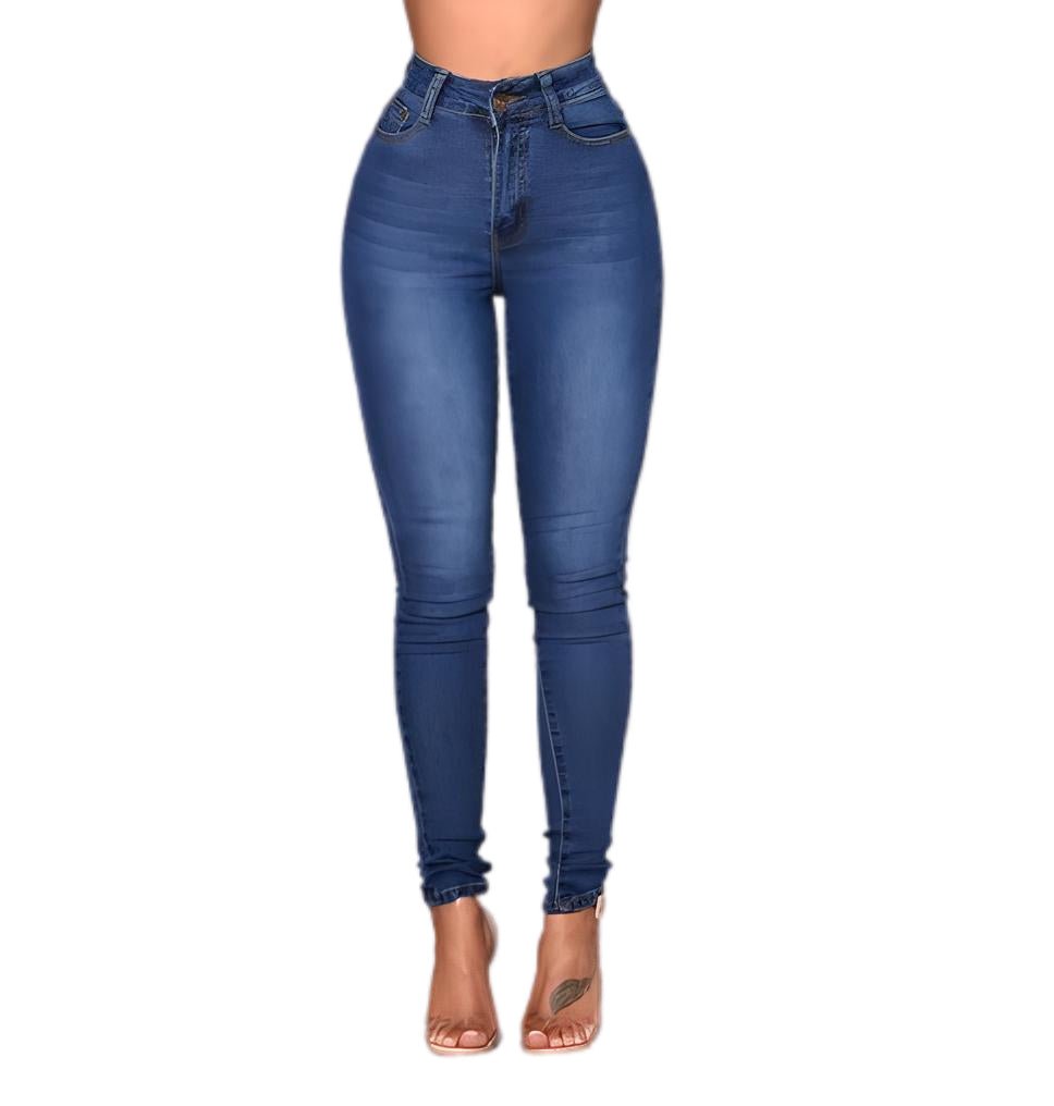High Waist Skinny Stretch Jeans for Women, Comfortable Fit, Versatile Blue, Black, gray, Sizes XS-XL