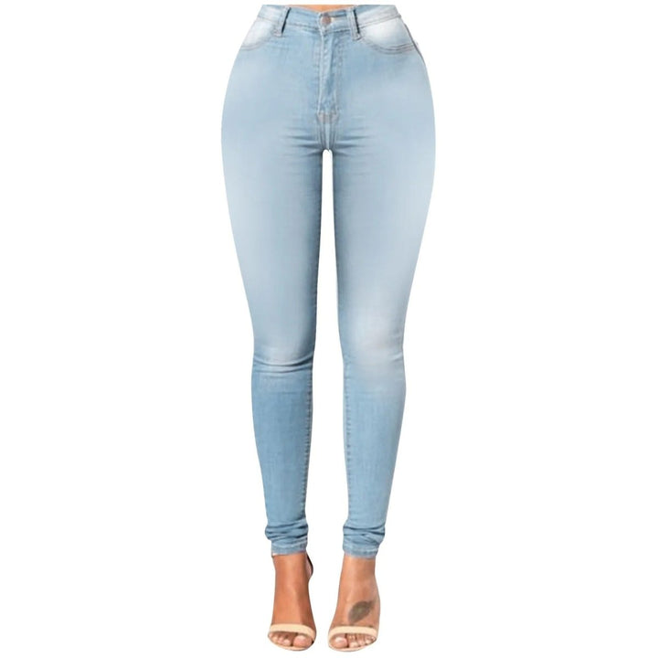 High Waist Skinny Stretch Jeans for Women, Comfortable Fit, Versatile Blue, Black, gray, Sizes XS-XL