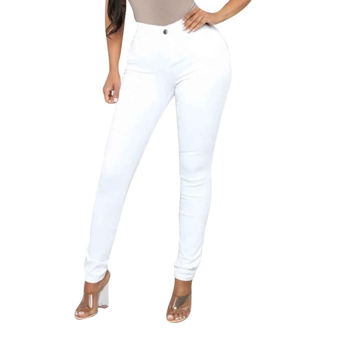 High Waist Skinny Stretch Jeans for Women, Comfortable Fit, Versatile Blue, Black, gray, Sizes XS-XL