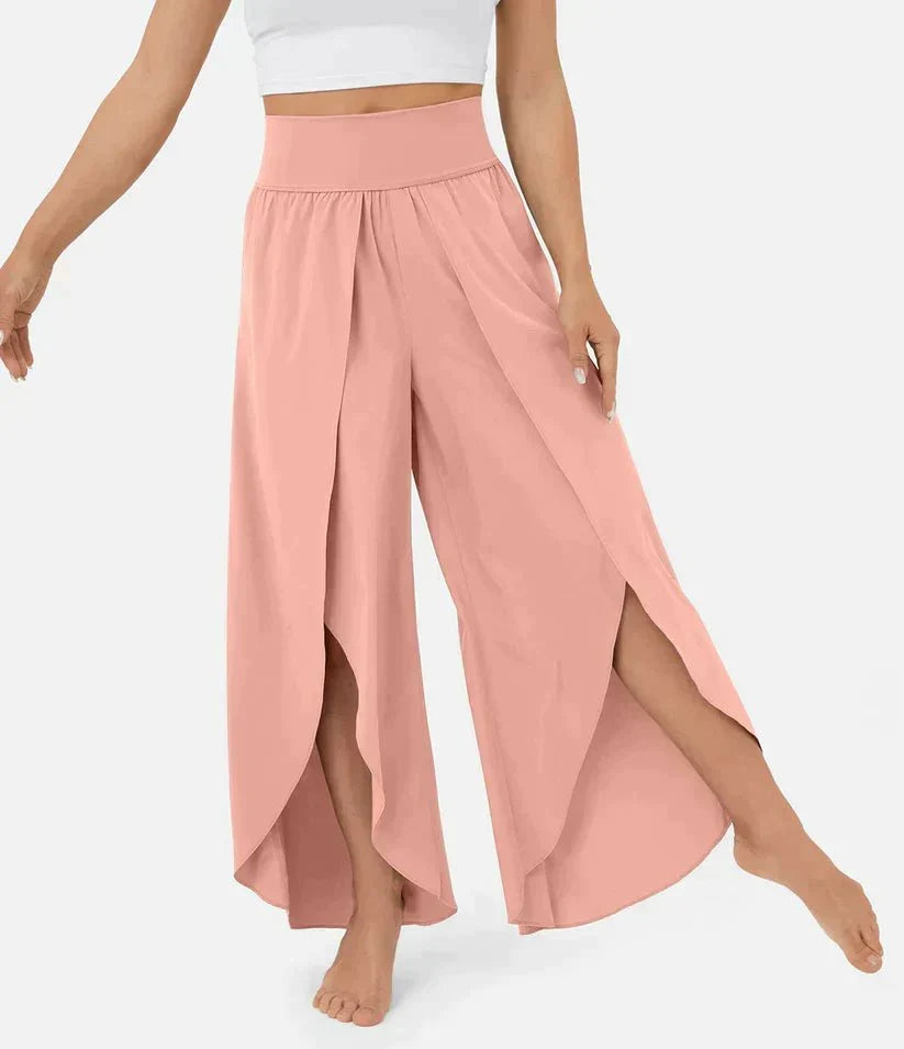 High-Waisted Palazzo Pants for Women, Comfortable Wide-Leg Pants, Lightweight Summer Fashion