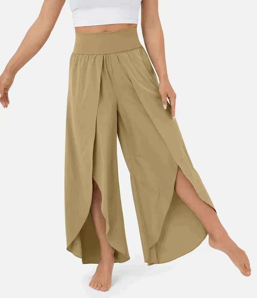 High-Waisted Palazzo Pants for Women, Comfortable Wide-Leg Pants, Lightweight Summer Fashion