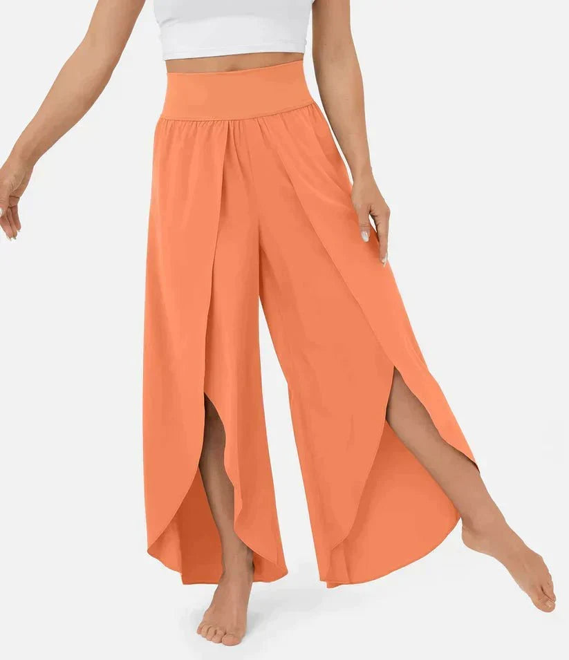 High-Waisted Palazzo Pants for Women, Comfortable Wide-Leg Pants, Lightweight Summer Fashion