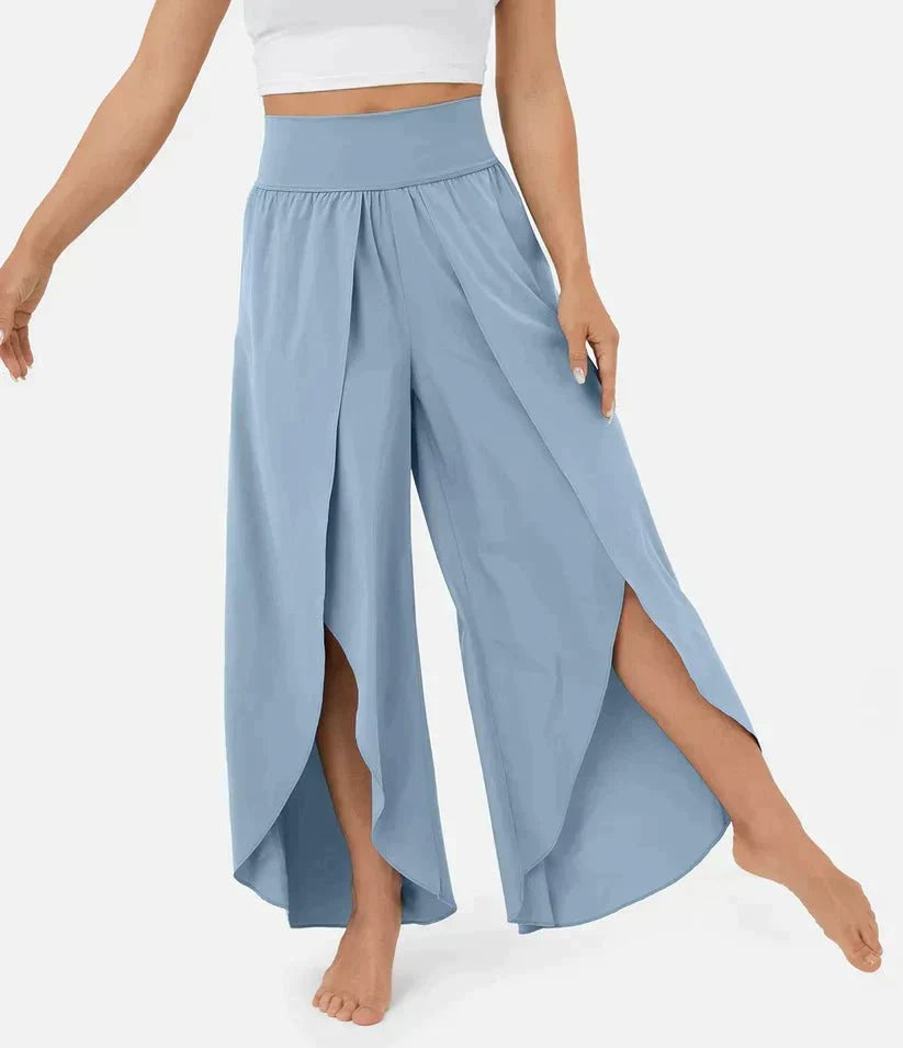 High-Waisted Palazzo Pants for Women, Comfortable Wide-Leg Pants, Lightweight Summer Fashion