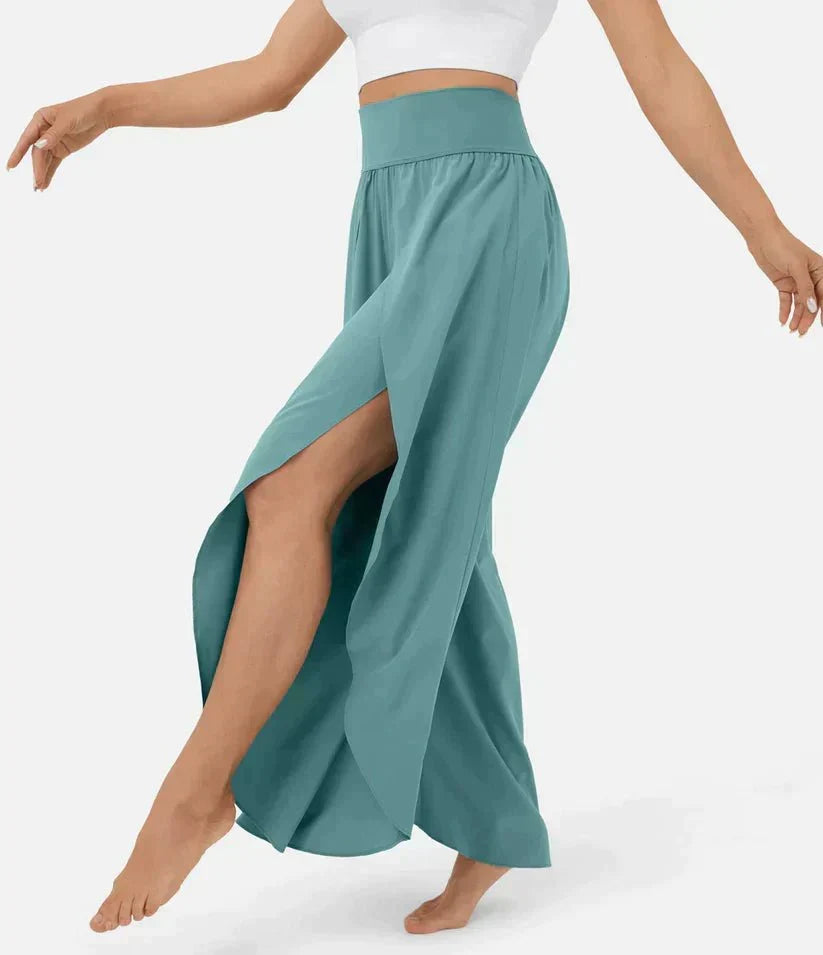 High-Waisted Palazzo Pants for Women, Comfortable Wide-Leg Pants, Lightweight Summer Fashion