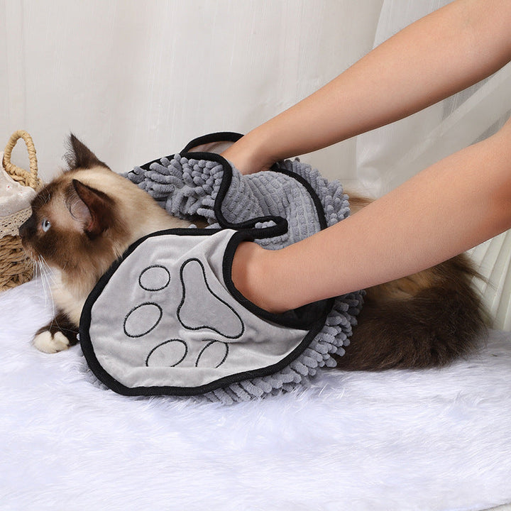 Dog Towel Wrap With Hand Pockets Quick Dry Microfiber For Pets Soft Absorbent Bath Wrap Fall 2025 Cozy Gift