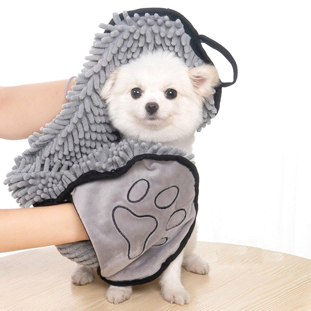 Dog Towel Wrap With Hand Pockets Quick Dry Microfiber For Pets Soft Absorbent Bath Wrap Fall 2025 Cozy Gift