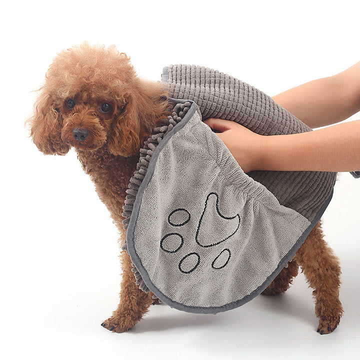 Dog Towel Wrap With Hand Pockets Quick Dry Microfiber For Pets Soft Absorbent Bath Wrap Fall 2025 Cozy Gift
